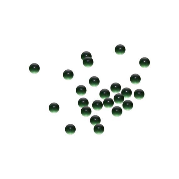 Bola de vidrio de lima sólida verde 1