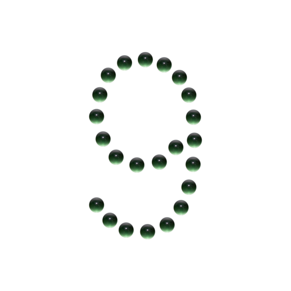 Bola de vidrio de lima sólida verde 2